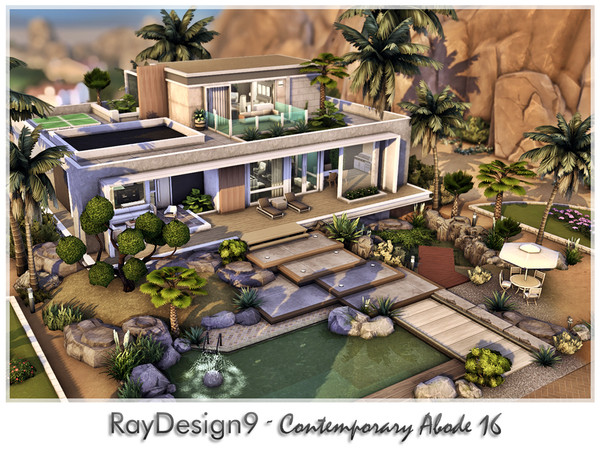 Sims 4 — Contemporary Abode 16 by RayDesign9 — I build this house in 40x30 lot size with 2 floors. This house has :