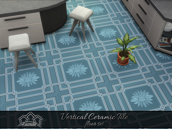 Sims 4 — Vertical Ceramic Tiles floor 1 by Emerald — Vertical tile is a choice for low maintenance and accent tile for