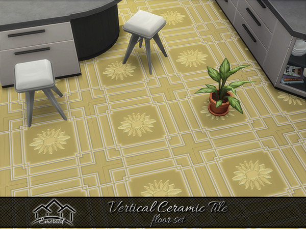 Sims 4 — Vertical Ceramic Tiles floor 3 by Emerald — Vertical tile is a choice for low maintenance and accent tile for