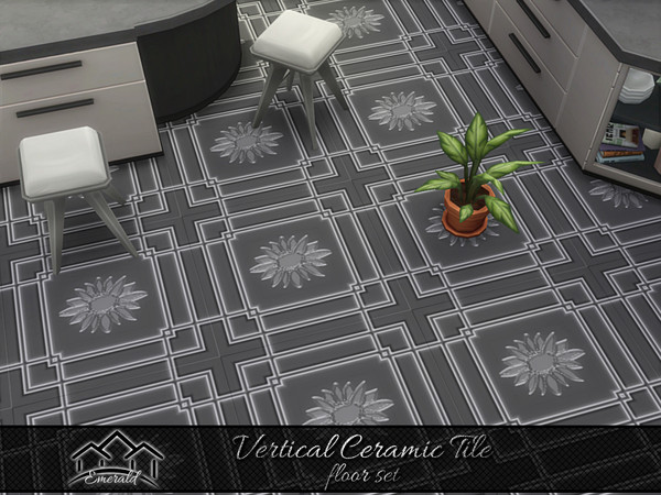 Sims 4 — Vertical Ceramic Tiles floor 5 by Emerald — Vertical tile is a choice for low maintenance and accent tile for