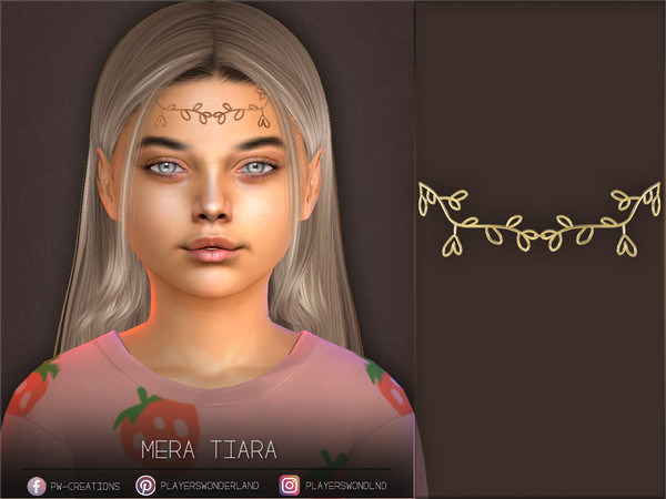 Sims 4 — Mera Tiara Kids by PlayersWonderland — Kids version of my Mera Tiara. - 5 Swatches
