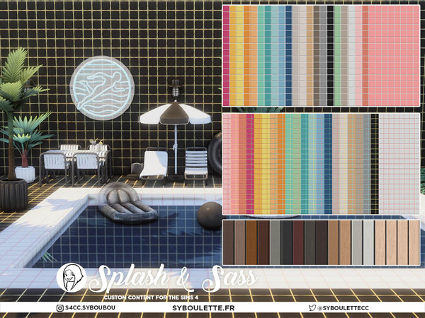 Sims 4 — Splash&Sass Water Pretty by Syboubou — Turn up the heat with Splash & Sass, a bold and playful cc set