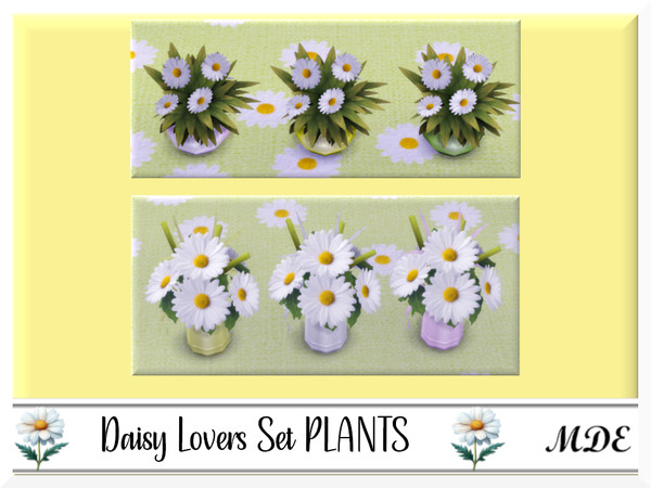 Sims 4 — MDE-Daisy Lovers_Vase01 by MDE — I have created this set for the daisy lovers, there are several items, please