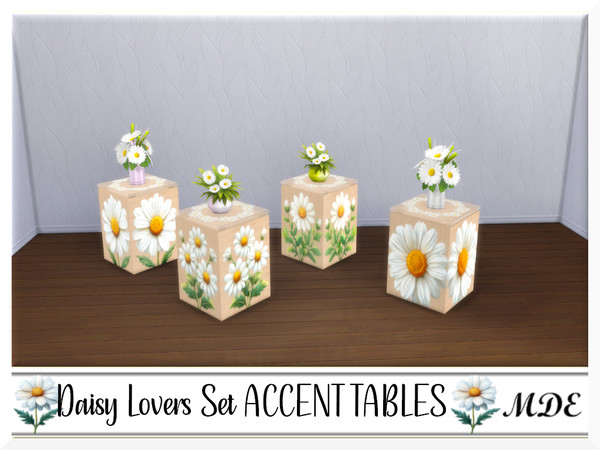Sims 4 — MDE-Daisy Lovers_Accent Table by MDE — I have created this set for the daisy lovers, there are several items,