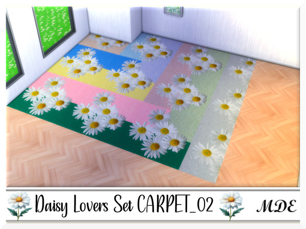 Sims 4 — MDE-Daisy Lovers_Carpet02 by MDE — I have created this set for the daisy lovers, there are several items, please