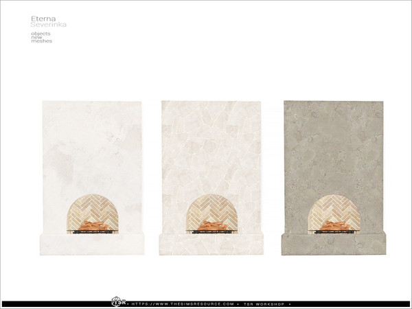 Sims 4 — Eterna - fireplace short by Severinka_ — A set of furniture and decor for the design of the Mediterranean Patio.