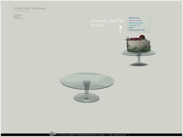 Sims 4 — Food frige stand glass by Severinka_ — Stand glass for storing cakes or varios food. From the set 'Food frige
