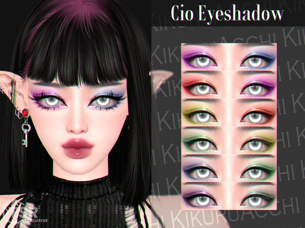Sims 4 — Cio Eyeshadow by Kikuruacchi — - It is suitable for Female and Male. ( Teen to Elder ) - 6 swatches - HQ