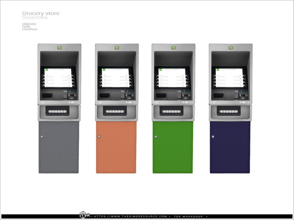 Sims 4 — Grocery store - ATM by Severinka_ — ATM From the set 'Grocery store - decor' Build / Bay category: Retail /