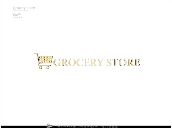 Sims 4 — Grocery store - store sign by Severinka_ — Sign Grocery store From the set 'Grocery store - decor' Neon lights