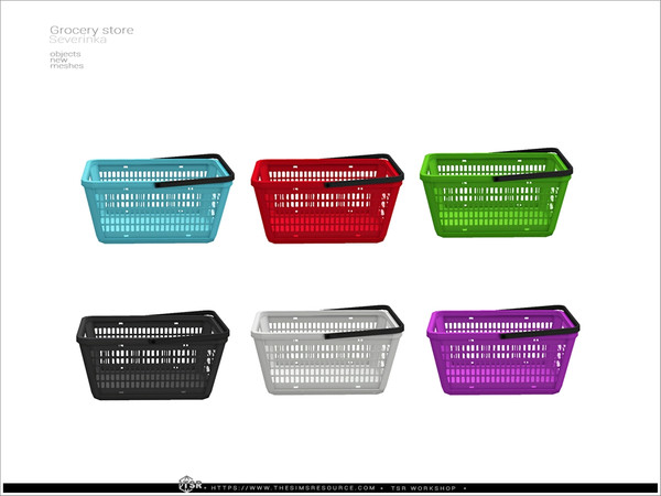 Sims 4 — Grocery store - shopping basket by Severinka_ — Shopping basket From the set 'Grocery store - decor' Build / Bay