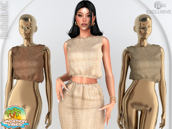 Sims 4 — Crop Linen Top DO0939 by DOLilac — Custom thumbnail