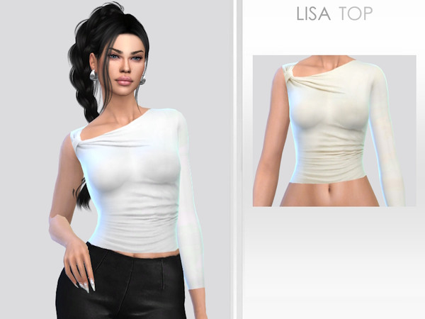 Sims 4 — Lisa Top by Puresim — Female top in 2 swatches