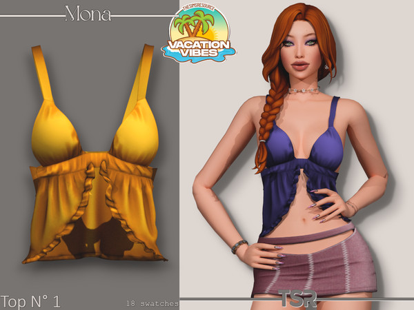 Sims 4 — VacationVibes_Top_1 by Mona — -New mesh-