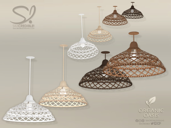 Sims 4 — Organic Oasis Hotel Suite - Ceiling Lamp 2 by SIMcredible! — All objects shown in the Organic Oasis previews are