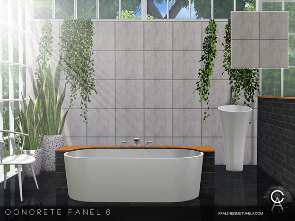 Sims 4 — Concrete Panel 6 by Pralinesims — By Pralinesims