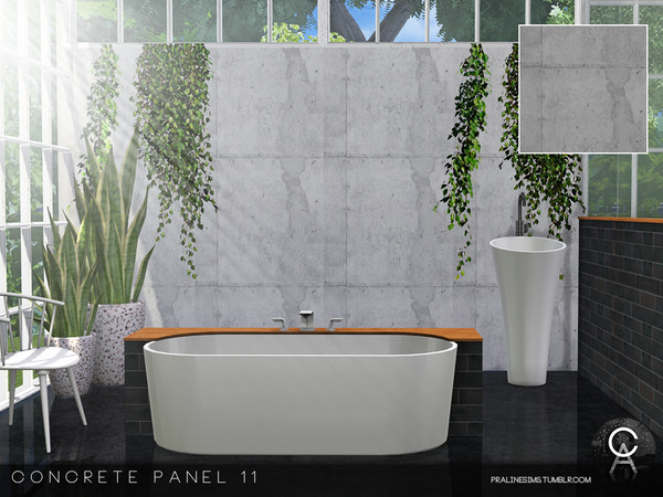 Sims 4 — Concrete Panel 11 by Pralinesims — By Pralinesims