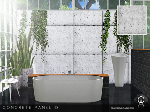 Sims 4 — Concrete Panel 13 by Pralinesims — By Pralinesims