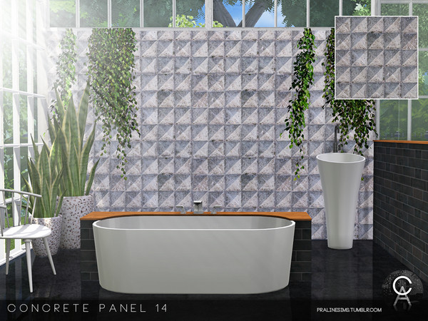 Sims 4 — Concrete Panel 14 by Pralinesims — By Pralinesims