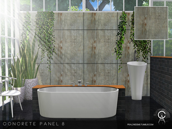 Sims 4 — Concrete Panel 8 by Pralinesims — By Pralinesims