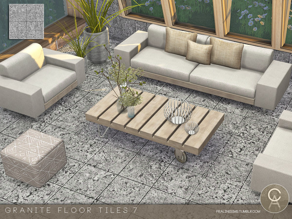 Sims 4 — Granite Floor Tiles 7 by Pralinesims — By Pralinesims