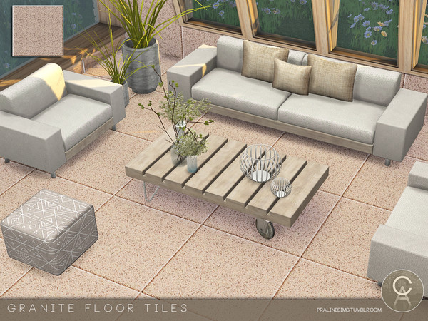 Sims 4 — Granite Floor Tiles by Pralinesims — By Pralinesims