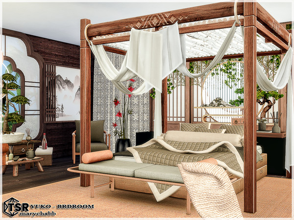 Sims 4 — Yuko - Bedroom by marychabb — I present a room - Bedroom . Room is fully equipped.