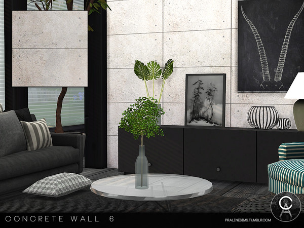 Sims 4 — Concrete Wall 6 by Pralinesims — By Pralinesims