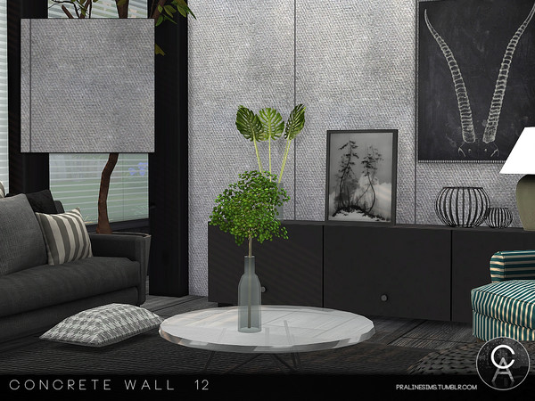 Sims 4 — Concrete Wall 12 by Pralinesims — By Pralinesims