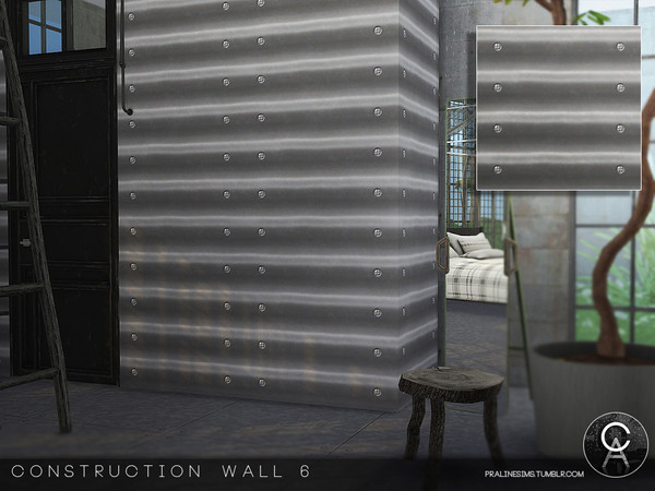 Sims 4 — Construction Wall 6 by Pralinesims — By Pralinesims