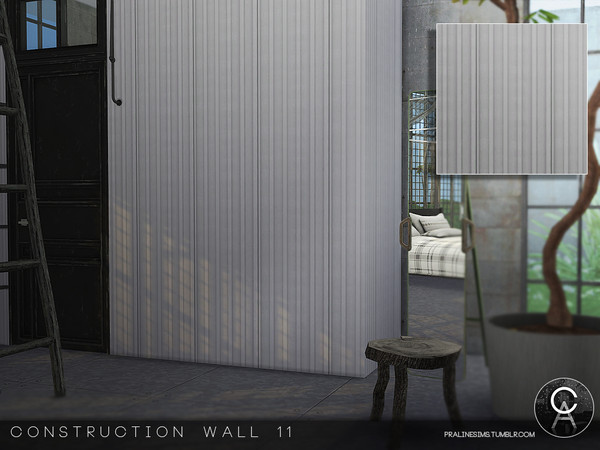 Sims 4 — Construction Wall 11 by Pralinesims — By Pralinesims
