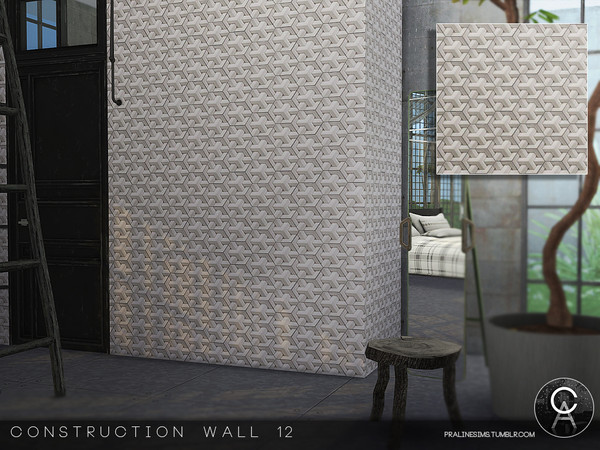 Sims 4 — Construction Wall 12 by Pralinesims — By Pralinesims