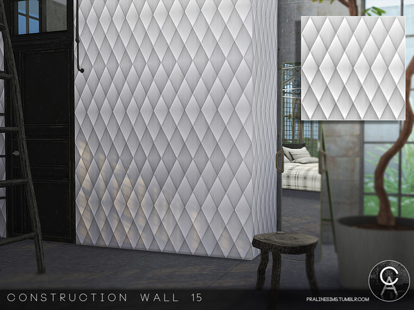 Sims 4 — Construction Wall 15 by Pralinesims — By Pralinesims