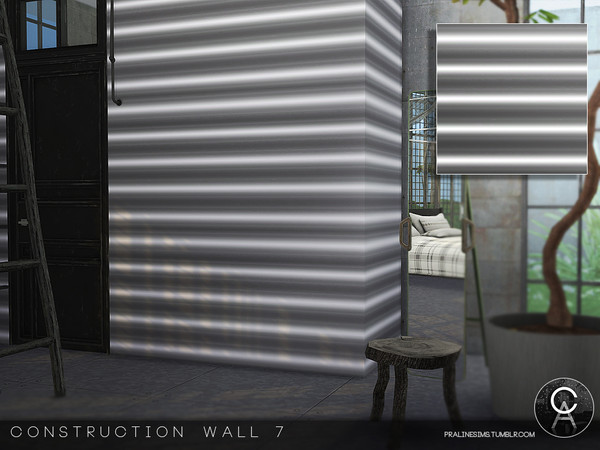 Sims 4 — Construction Wall 7 by Pralinesims — By Pralinesims