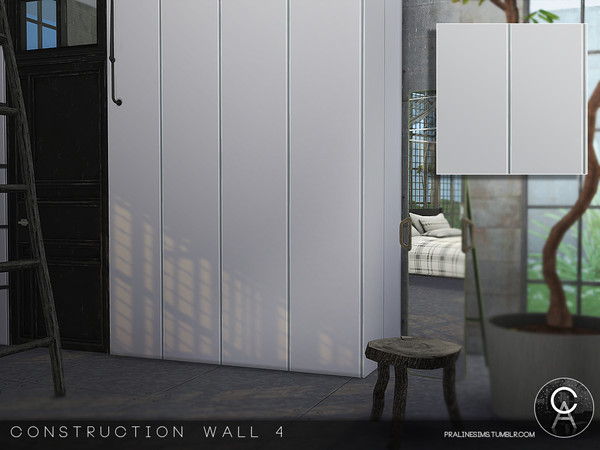 Sims 4 — Construction Wall 4 by Pralinesims — By Pralinesims