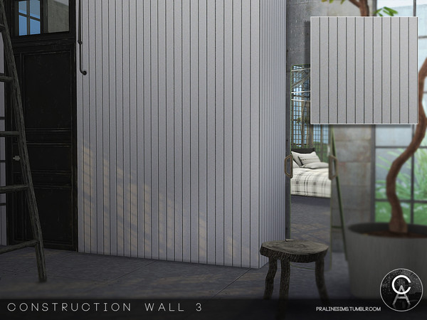 Sims 4 — Construction Wall 3 by Pralinesims — By Pralinesims
