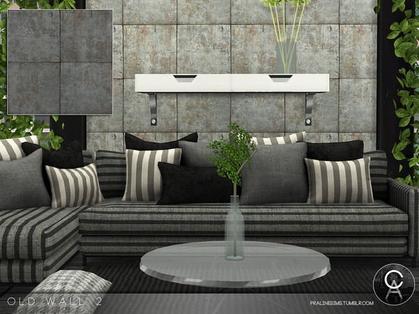 Sims 4 — Old Walls 2 by Pralinesims — By Pralinesims
