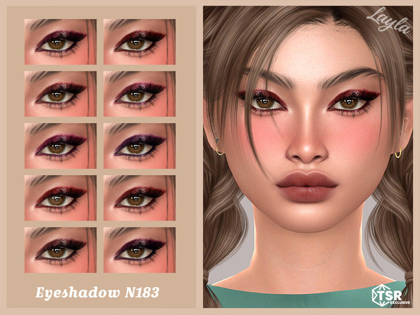 Sims 4 — Eyeshadow N183 by Layla — Previews were made using HQ Mod