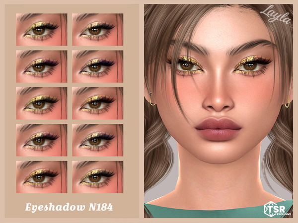 Sims 4 — Eyeshadow N184 by Layla — Previews were made using HQ Mod