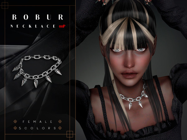 Sims 4 — Bobur Necklace 011P slider.package by Bobur2 — for female