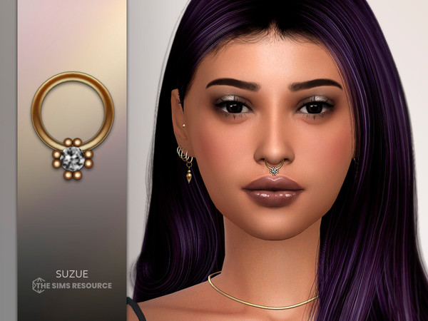 Sims 4 — Cristalia Nose Ring by Suzue — New Mesh (Suzue)