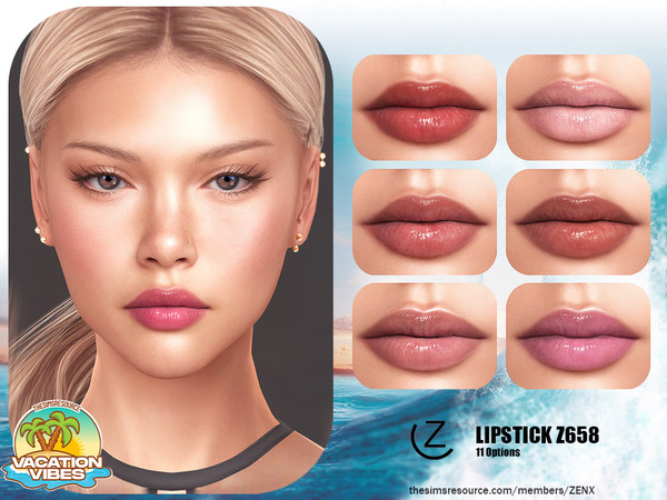 Sims 4 — LIPSTICK Z658 by ZENX — All Age