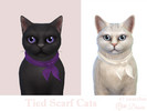 Sims 4 — Tied Scarf Cats by Dissia — Tied scarf collar for cat