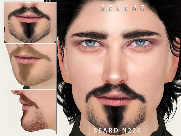 Sims 4 — Beard N226 by Seleng — HQ compatible beard with 21 colours, available for Teen to Elder.