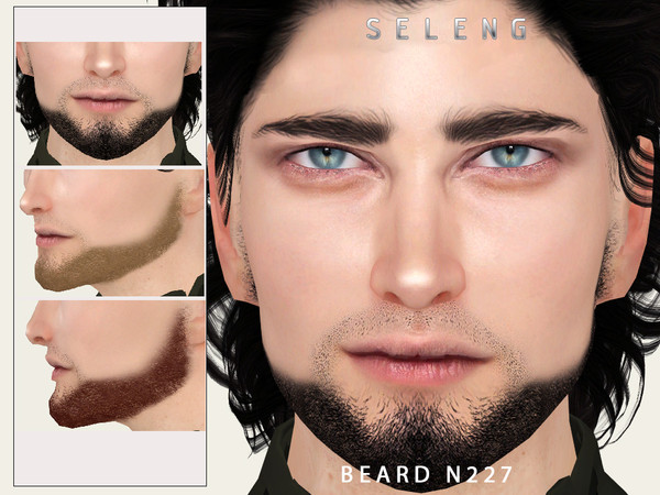 Sims 4 — Beard N227 by Seleng — HQ compatible beard with 21 colours, available for Teen to Elder.