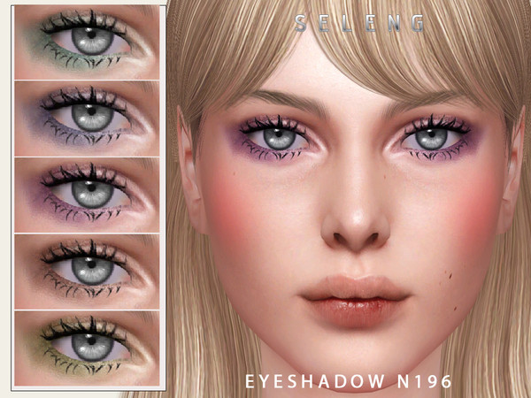 Sims 4 — Eyeshadow N196 by Seleng — The eyeshadow has 19 colours and HQ compatible. Allowed for teen, young adult, adult