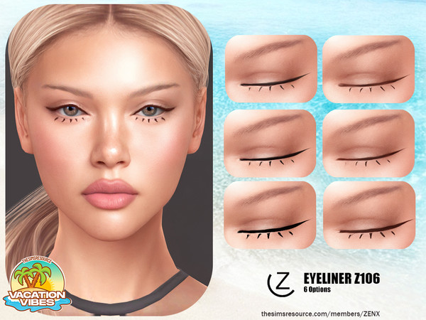 Sims 4 — EYELINER Z106 by ZENX — All Age