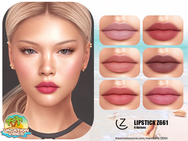 Sims 4 — LIPSTICK Z661 by ZENX — All Age