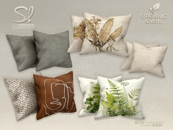 Sims 4 — Organic Oasis Hotel Suite Cushions Left by SIMcredible! — Enjoy your complimentary goodies relaxing in this