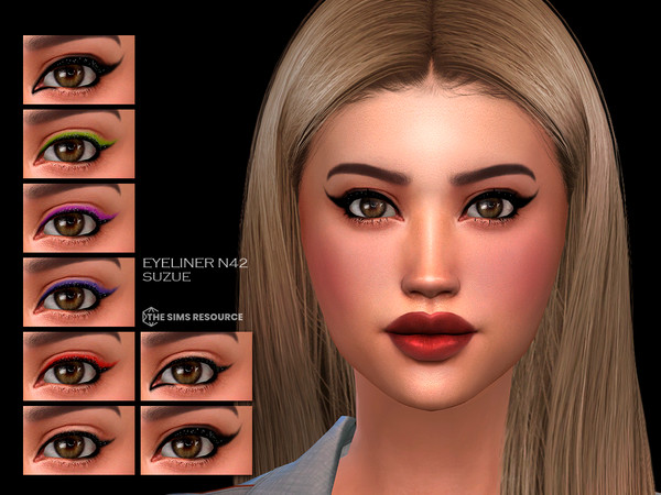 Sims 4 — Eyeliner N42 by Suzue — 8 Swatches